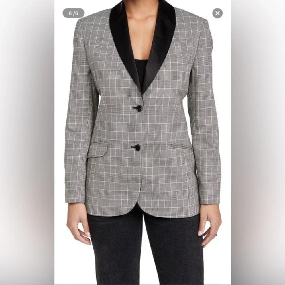 Fleur du Mal Plaid Check Oversized Jacket - Picture 5 of 6